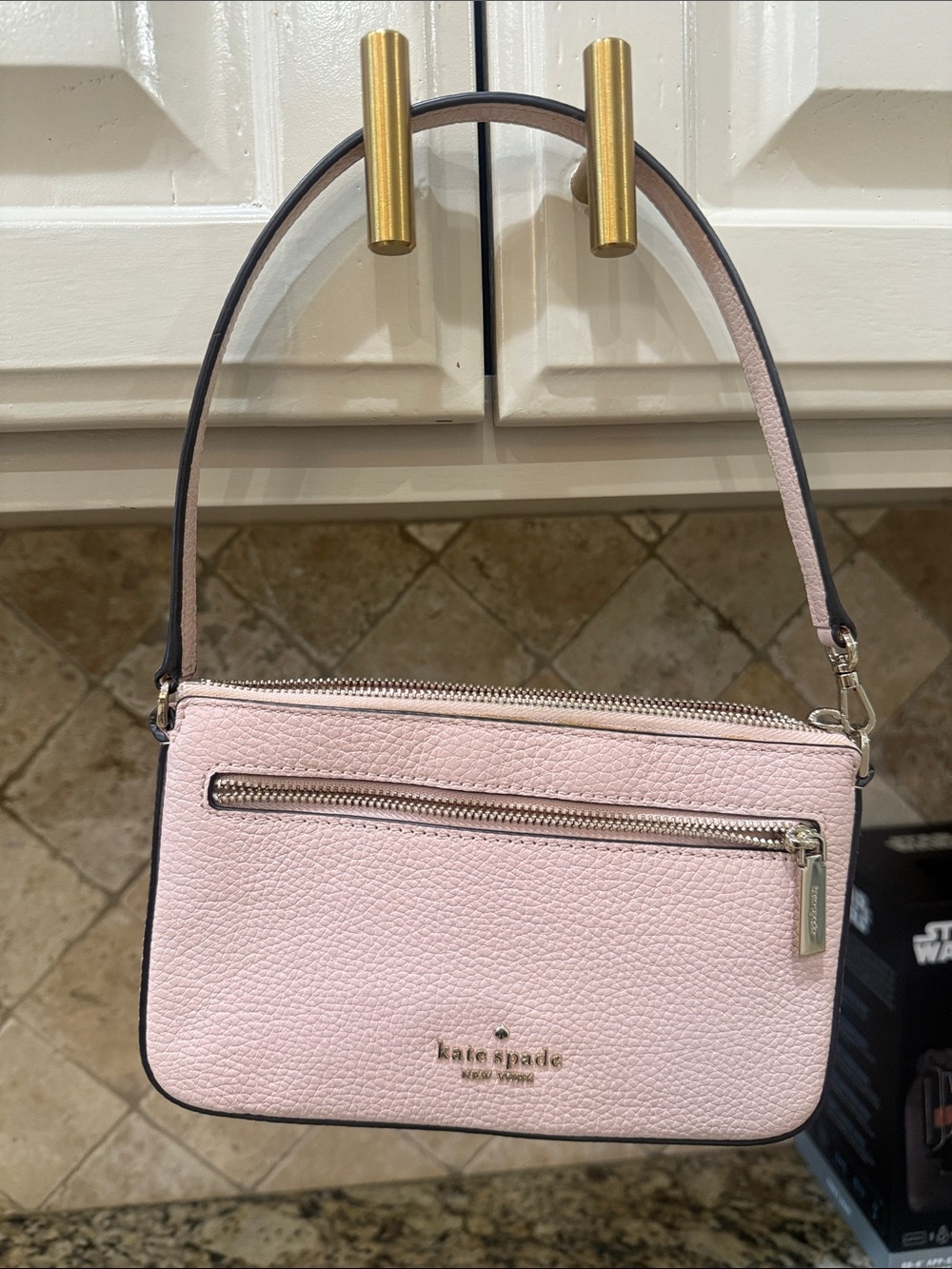 kate spade Blush Pink Pebbled Leather Mini Shoulder Bag